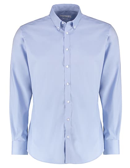 Men´s Slim Fit Stretch Oxford Shirt Long Sleeve — Light Blue