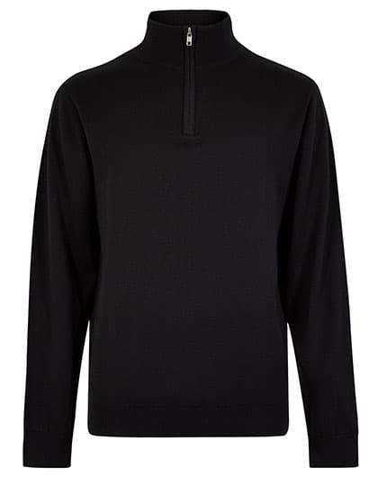 Regular Fit Arundel 1/4 Zip Sweater — Black