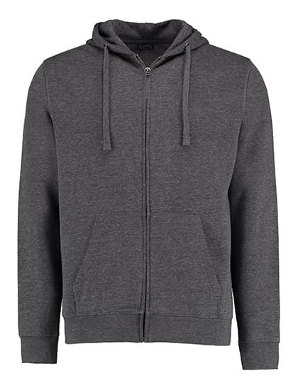 Regular Fit Superwash® 60° Zipped Hoodie — Dark Grey Marl