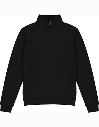 Regular Fit 1/4 Zip Sweatshirt — Black