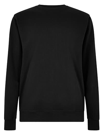 Regular Fit Pique Sweatshirt — Black