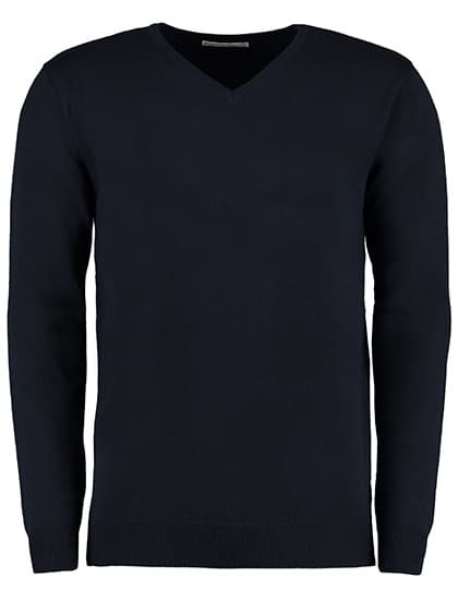 Regular Fit Arundel V-Neck Sweater — Navy