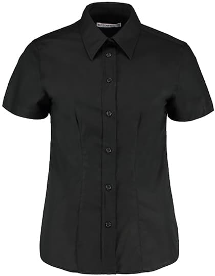 Women´s Tailored Fit Workwear Oxford Shirt Short Sleeve — Black
