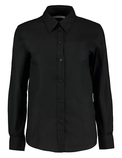 Women´s Tailored Fit Workwear Oxford Shirt Long Sleeve — Black
