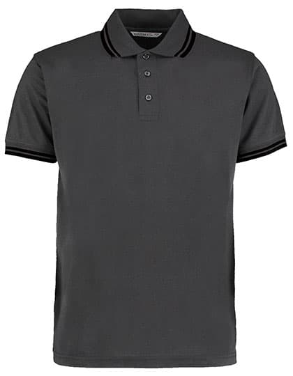 Classic Fit Superwash® 60º Tipped Collar Polo — Charcoal