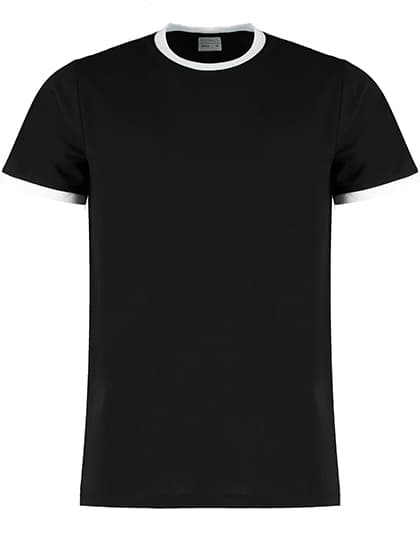 Fashion Fit Ringer Tee — Black