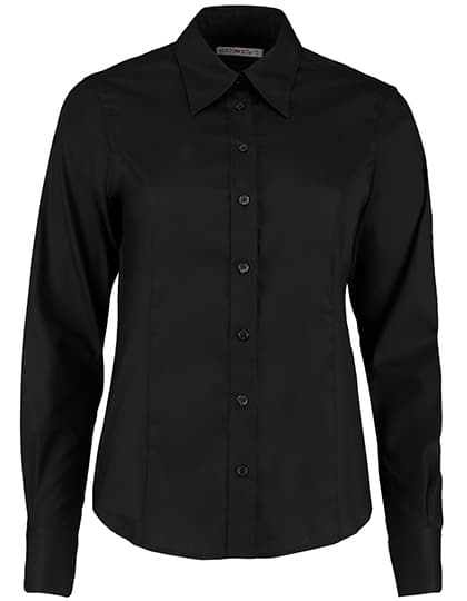 Women´s Tailored Fit Corporate Oxford Shirt Long Sleeve — Black