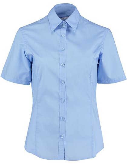 Women´s Tailored Fit Business Shirt Short Sleeve — Light Blue