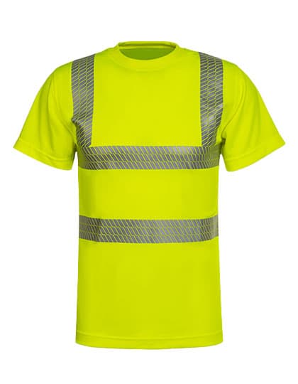 Hi-Vis Broken Reflective Premium T-Shirt Alhambra — Signal Yellow