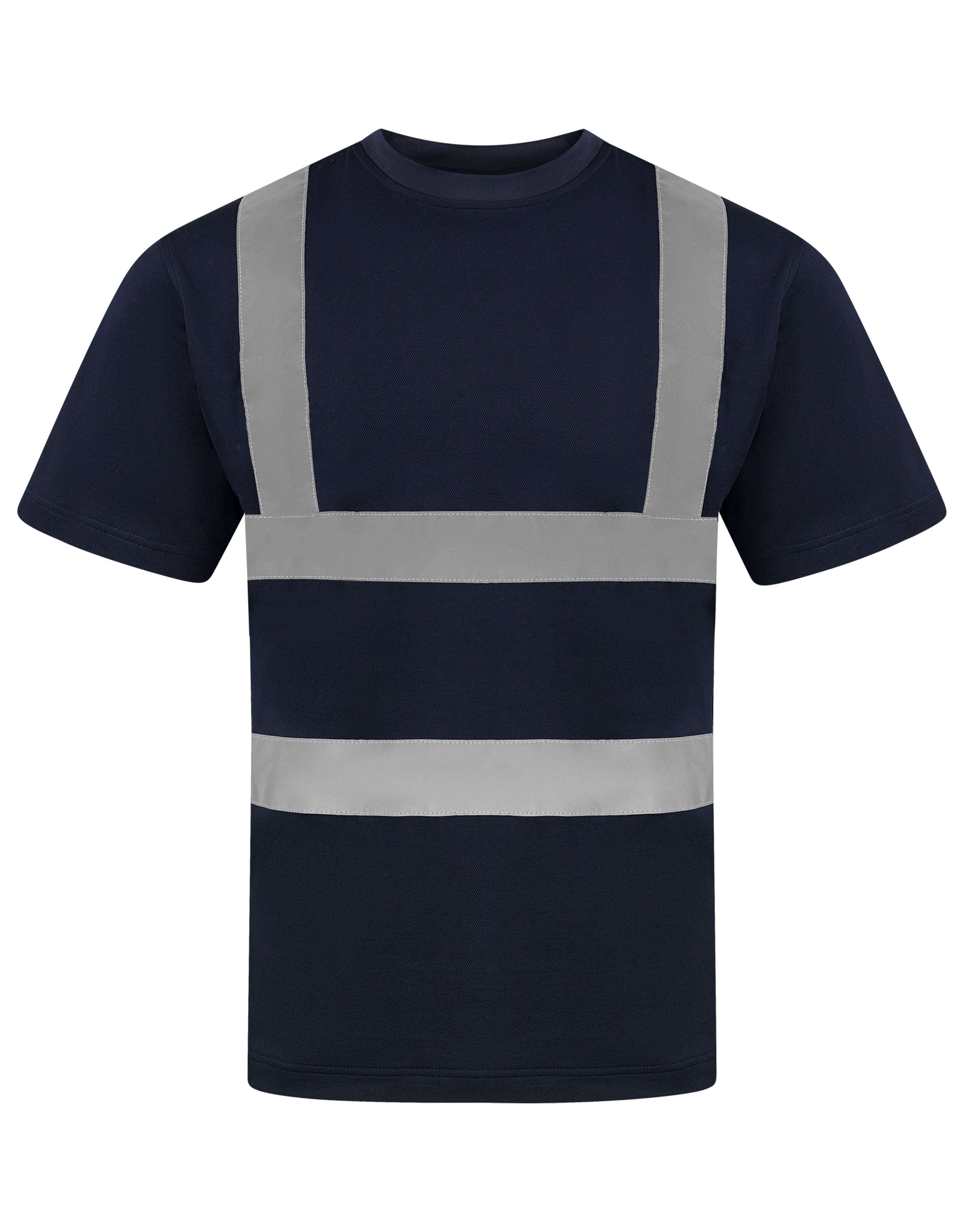 Heavy Duty Polycotton Hi-Vis T-Shirt Barcelona — Navy
