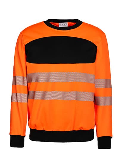 EOS Hi-Vis Workwear Sweatshirt With Printing Area — Signal Orange