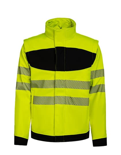 EOS Hi-Vis Workwear Softshell Jacket With Printing Area — Signal Yellow
