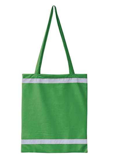 Warnsac® Reflective Shopping Bag With Long Handles — Green