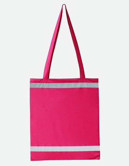 Warnsac® Reflective Shopping Bag With Long Handles — Magenta