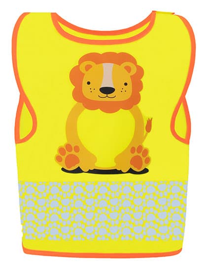 Children's Safety Vest Funtastic Wildlife CO² Neutral — Lion Yellow
