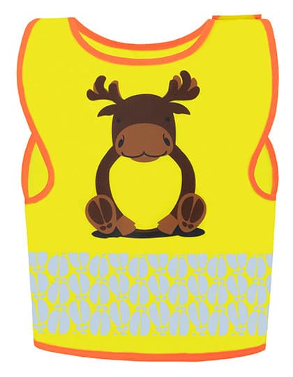 Children's Safety Vest Funtastic Wildlife CO² Neutral — Moose Yellow