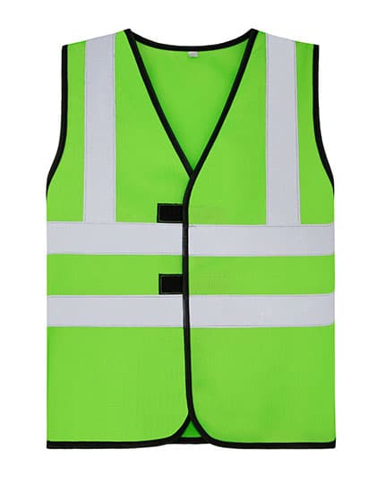 Childrens Safety Vest Esbjerg - 4 Reflective Stripes — Neon Green