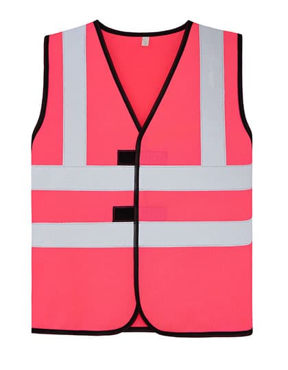 Childrens Safety Vest Esbjerg - 4 Reflective Stripes — Neon Pink