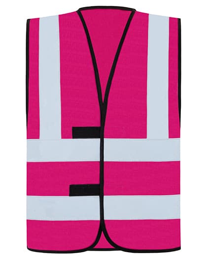 Hi-Vis Safety Vest With 4 Reflective Stripes Hannover — Magenta