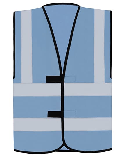 Hi-Vis Safety Vest With 4 Reflective Stripes Hannover — Sky Blue