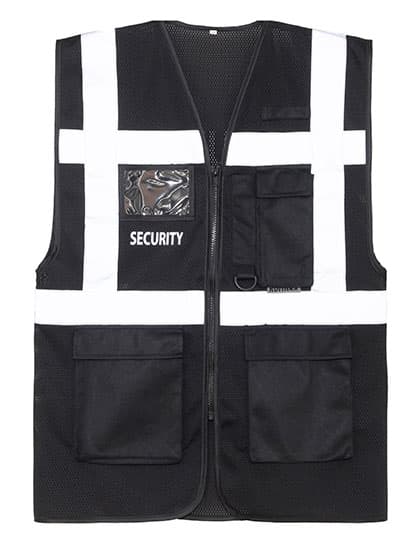 Mesh Multifunctional Vest Security — Black