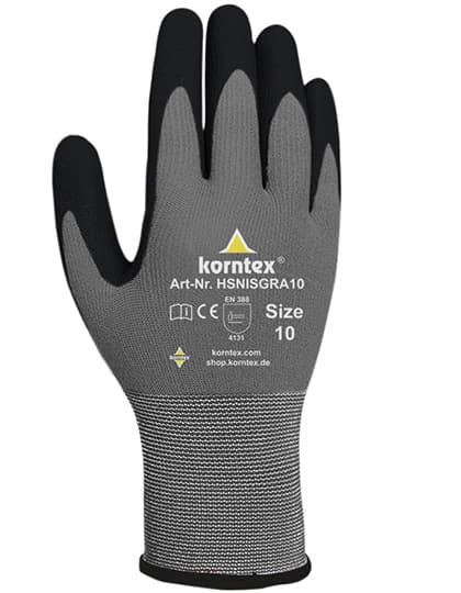 Elastic Nitrile Foam Gloves Izmir — Black