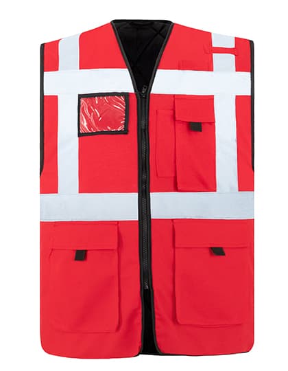 Padded Comfort Executive Safety Vest Wismar CO² Neutral — Red