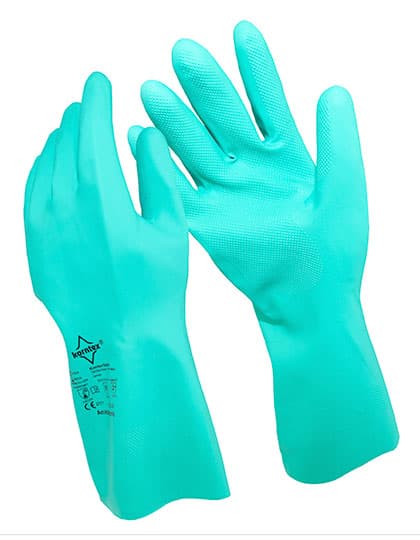 Nitrile Gloves Velourised Ankara — Green