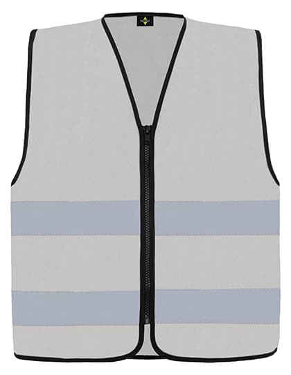 Hi-Vis Safety Vest Cologne With Front Zipper — Ash