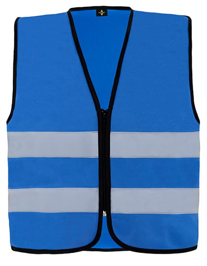 Hi-Vis Safety Vest Cologne With Front Zipper — Blue