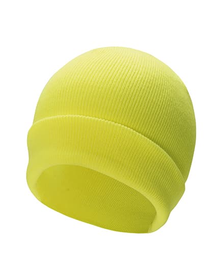 Premium Knitted Beanie Strasbourg — Signal Yellow