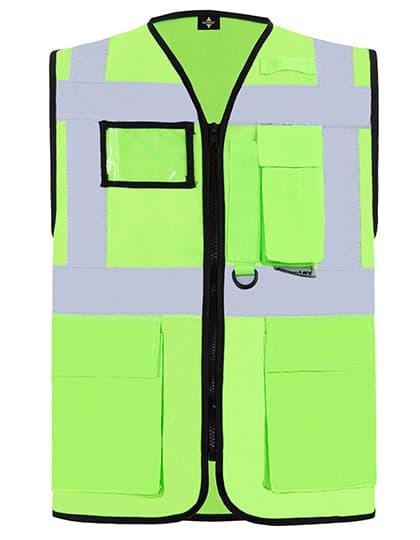 Executive Multifunctional Safety Vest Berlin — Lime Green