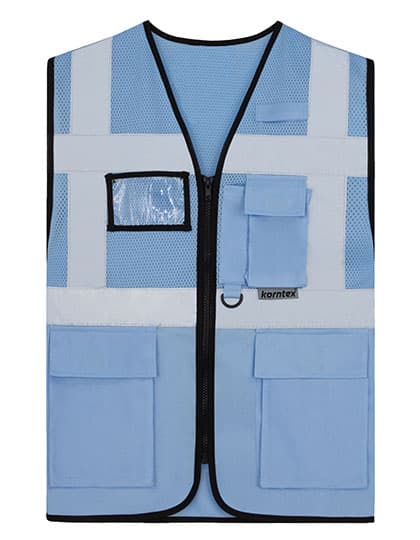Multifunctional Hi-Vis Mesh-Vest Athens — Sky Blue