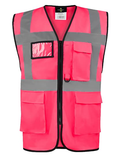 CO² Neutral Multifunctional Executive Safety Vest Hamburg — Neon Pink