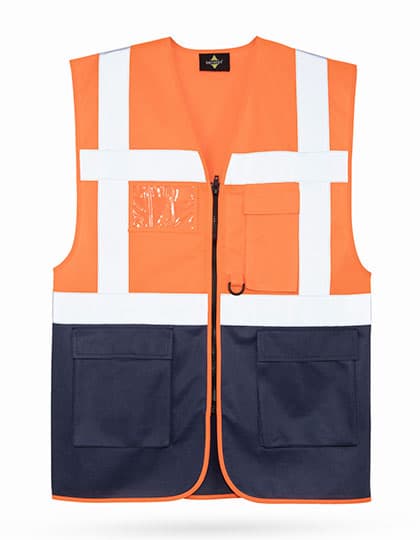CO² Neutral Multifunctional Executive Safety Vest Hamburg — Signal Orange