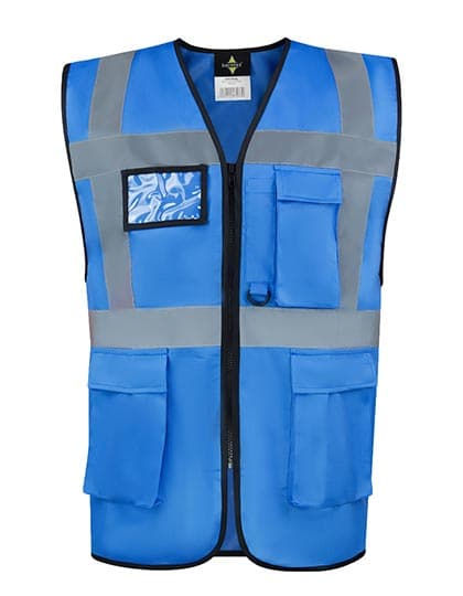 CO² Neutral Multifunctional Executive Safety Vest Hamburg — Sky Blue