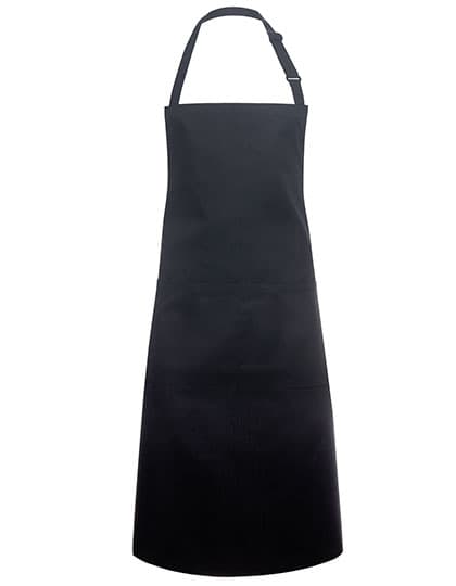 Latzschürze Basic mit Tasche und Schnalle — Black (ca. Pantone 419C)