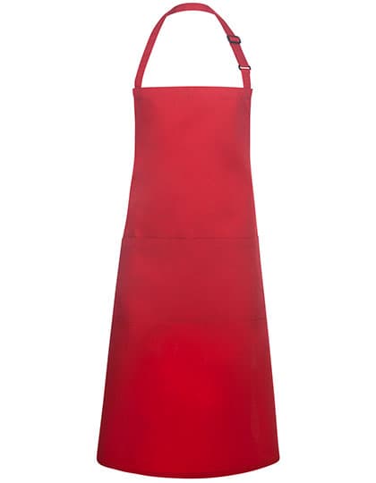 Latzschürze Basic mit Tasche und Schnalle — Red (ca. Pantone 186C)