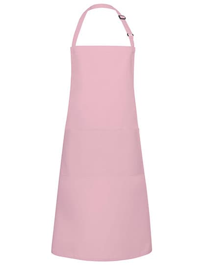 Latzschürze Basic mit Tasche und Schnalle — Rose (ca. Pantone 4065C)