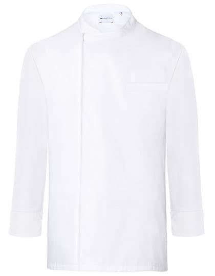 Langarm Überwurf-Kochhemd Basic — White