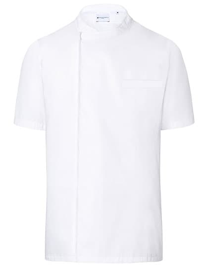Kurzarm Überwurf-Kochhemd Basic — White