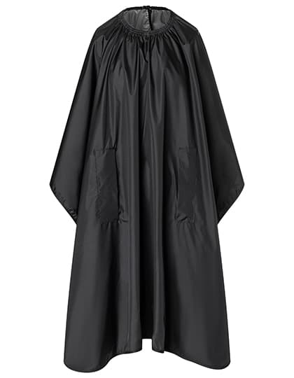 Wasserdichter Färbeumhang mit Handdurchgriffen — Black (ca. Pantone 419C)