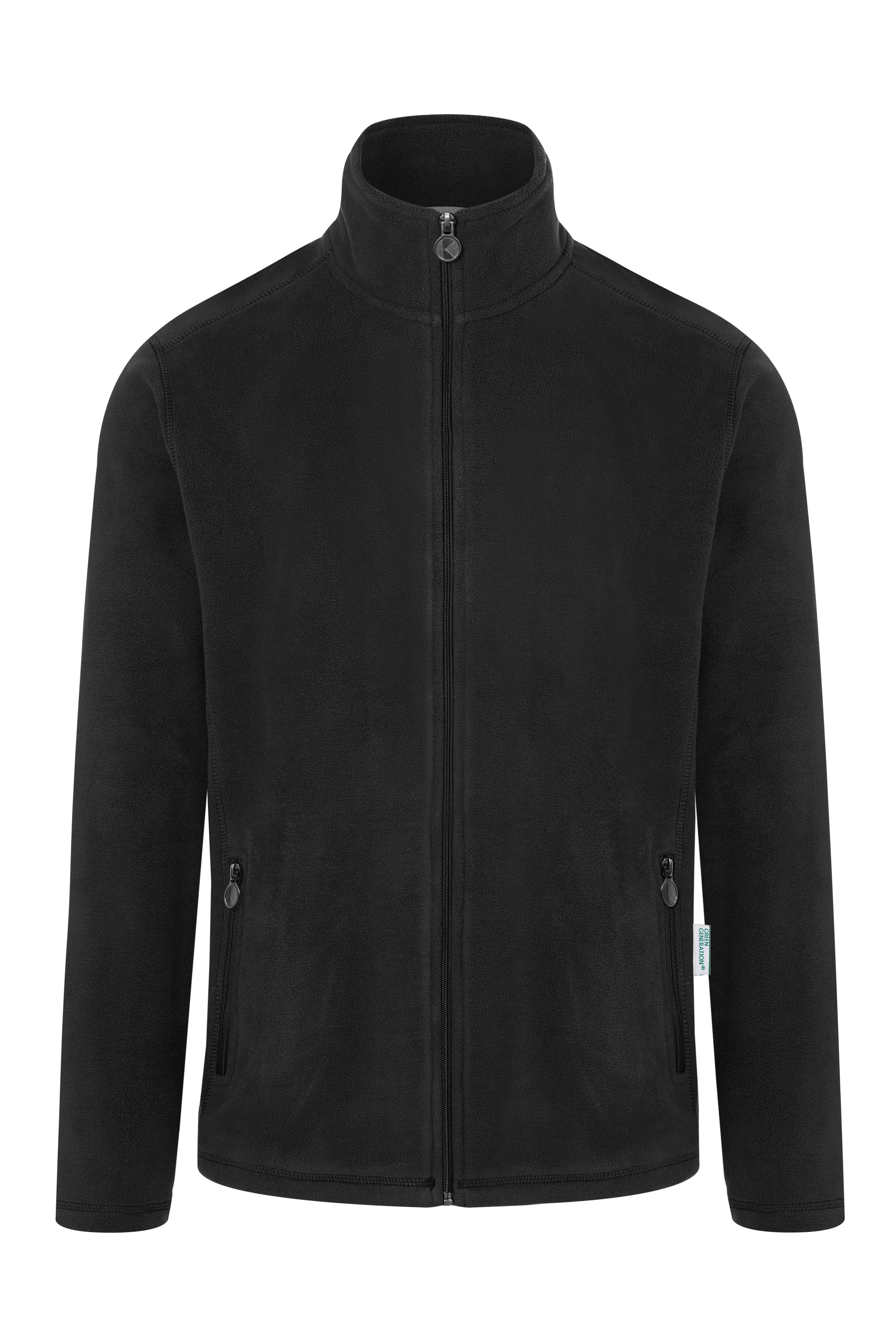 Herren Workwear Fleecejacke Warm-Up — Black (ca. Pantone 419C)