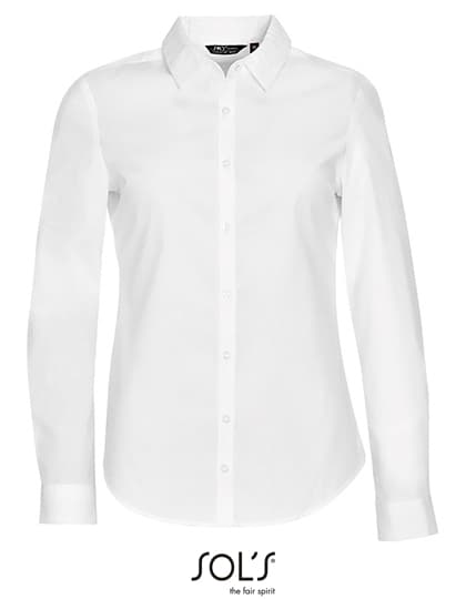 Women´s Long Sleeve Stretch Shirt Blake — White