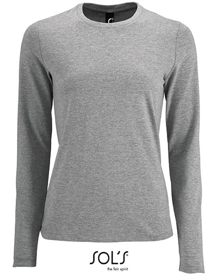 Women´s Long Sleeve T-Shirt Imperial — Grey Melange