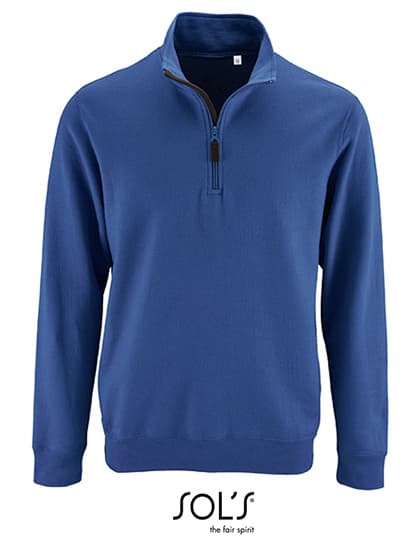 Men´s Zip High Collar Sweatshirt Stan — Royal Blue 241