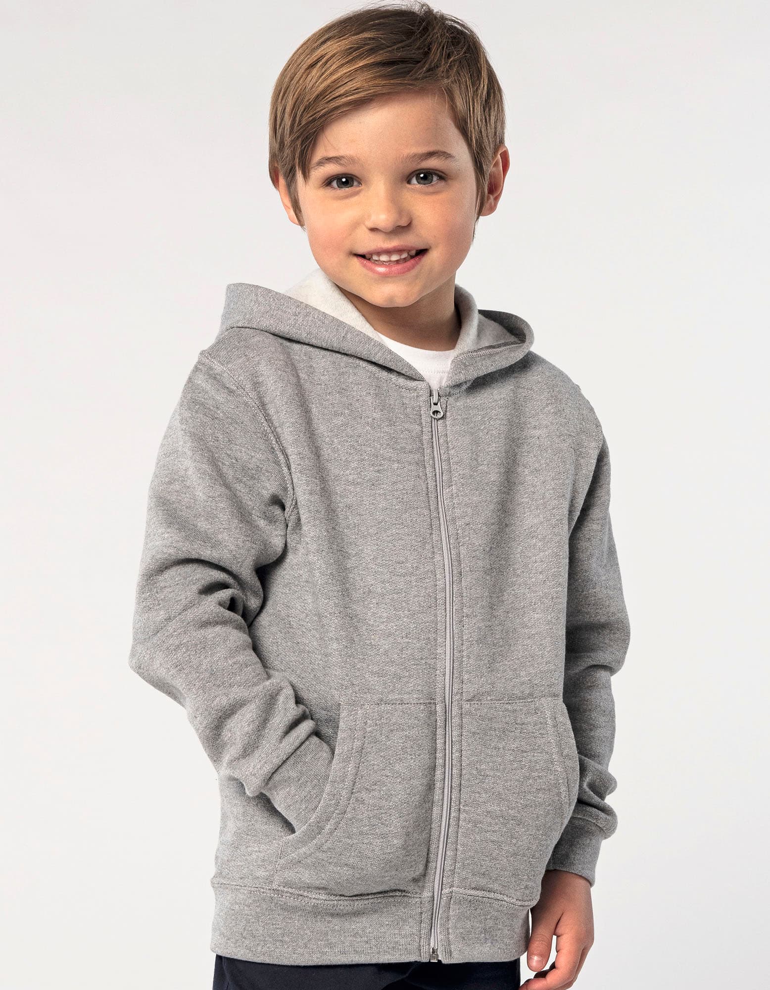 Kids´ Zip Hoodie Stone