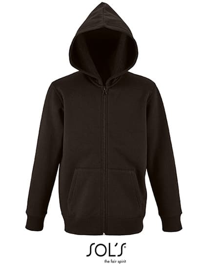 Kids´ Zip Hoodie Stone — Black