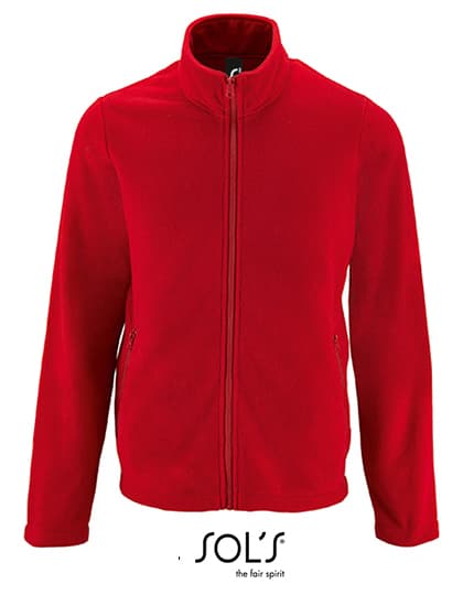 Men´s Plain Fleece Jacket Norman — Red