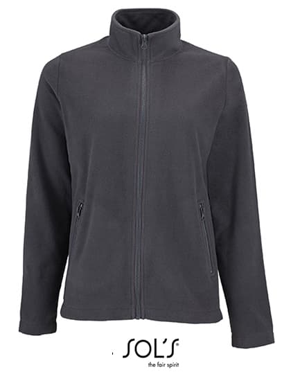 Women´s Plain Fleece Jacket Norman — Charcoal Grey (Solid)